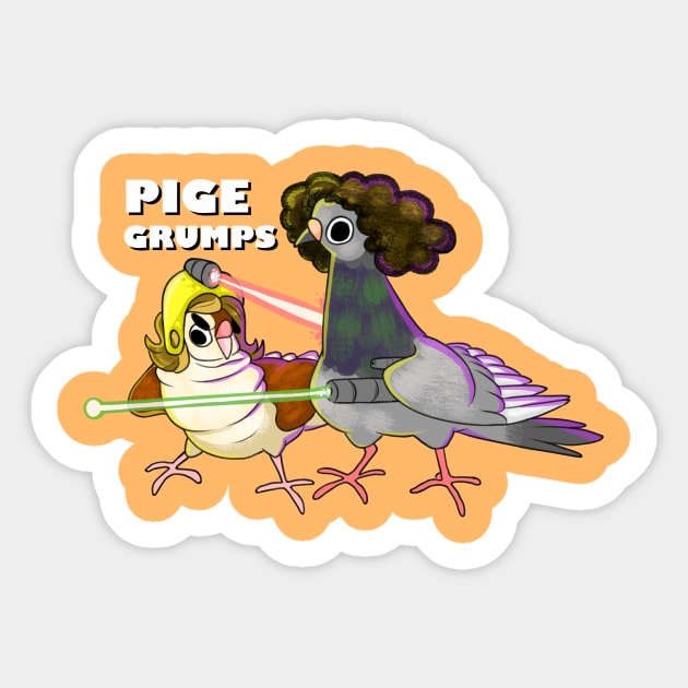 Pige Grumps Sticker by ProfessorBees